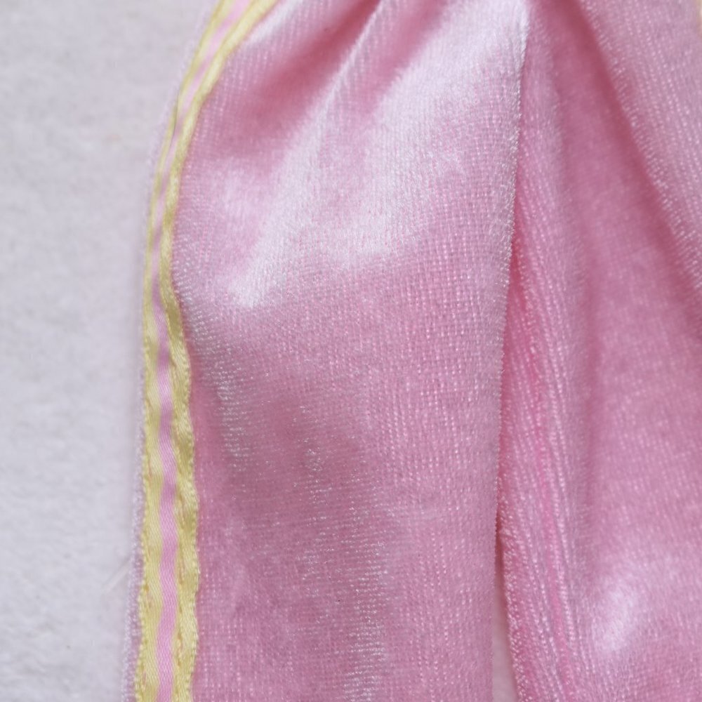 Vintage Genuine Barbie Doll Clothes Straight Leg Loose Pants Pink and Yellow - Picture 3 of 7